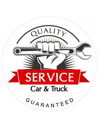 Round Car Service Stickers