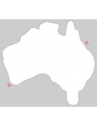 Blank Australia Shaped Label