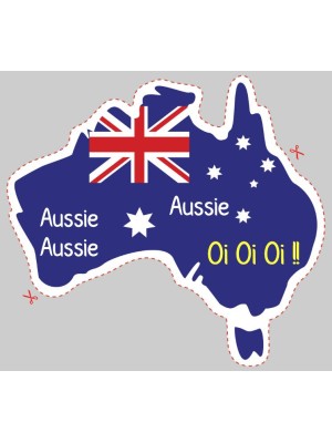 Australia Shaped Label