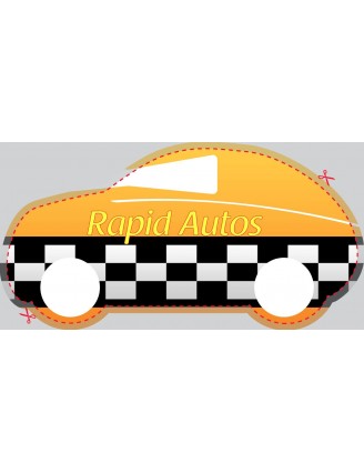 Car or Auto Shaped Label