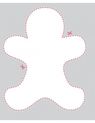 Blank Ginger Bread Man Shaped Label