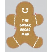 Ginger Bread Man Shaped Label