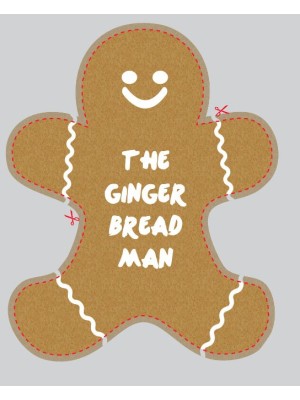 Ginger Bread Man Shaped Label