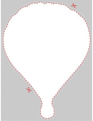 Blank Hot Air Balloon Shaped Label