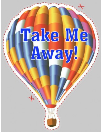 Hot Air Balloon Shaped Label