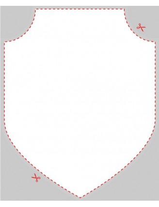 Blank Shield Badge Shaped Label