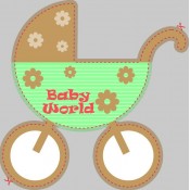 Baby Carriage Shaped Label