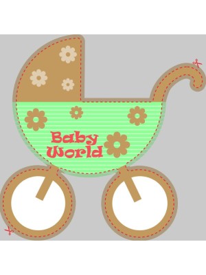 Baby Carriage Shaped Label