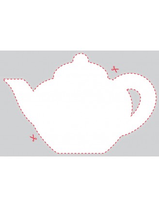 Blank Teapot Shaped Label