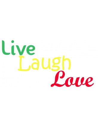 Vinyl Cut Lettering 2:1 ratio Decal Live Laugh Love