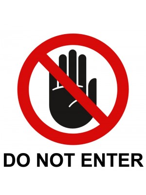 Do Not Enter Warning Symbol Sticker