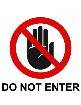 Do Not Enter Warning Symbol Sticker