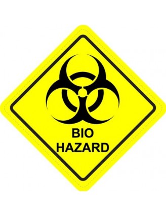 BioHazard Diamond Warning Sign Sticker