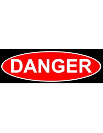 Danger Warning Sign Sticker