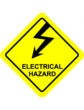 Electrical Hazard Diamond Warning Sign Sticker