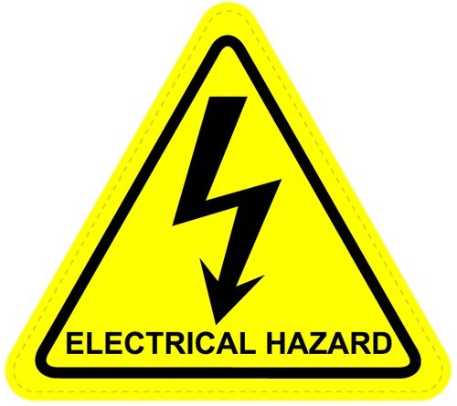 Electrical Hazard Warning Sign Sticker