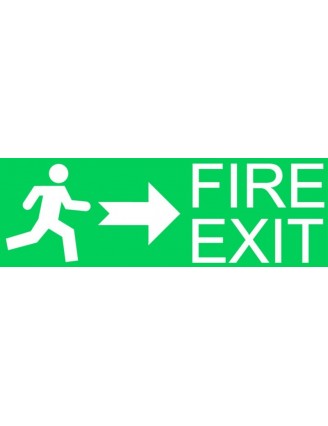 Fire Exit Right Warning Sign Sticker