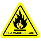 Flammable Gas Warning Sign Sticker