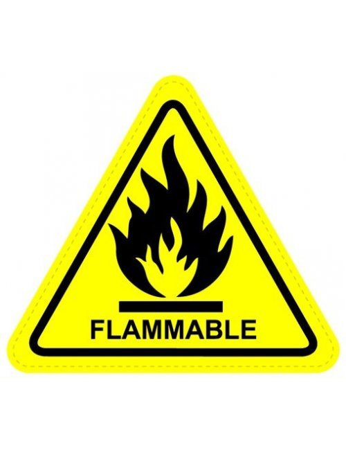 Flammable Warning Sign Sticker