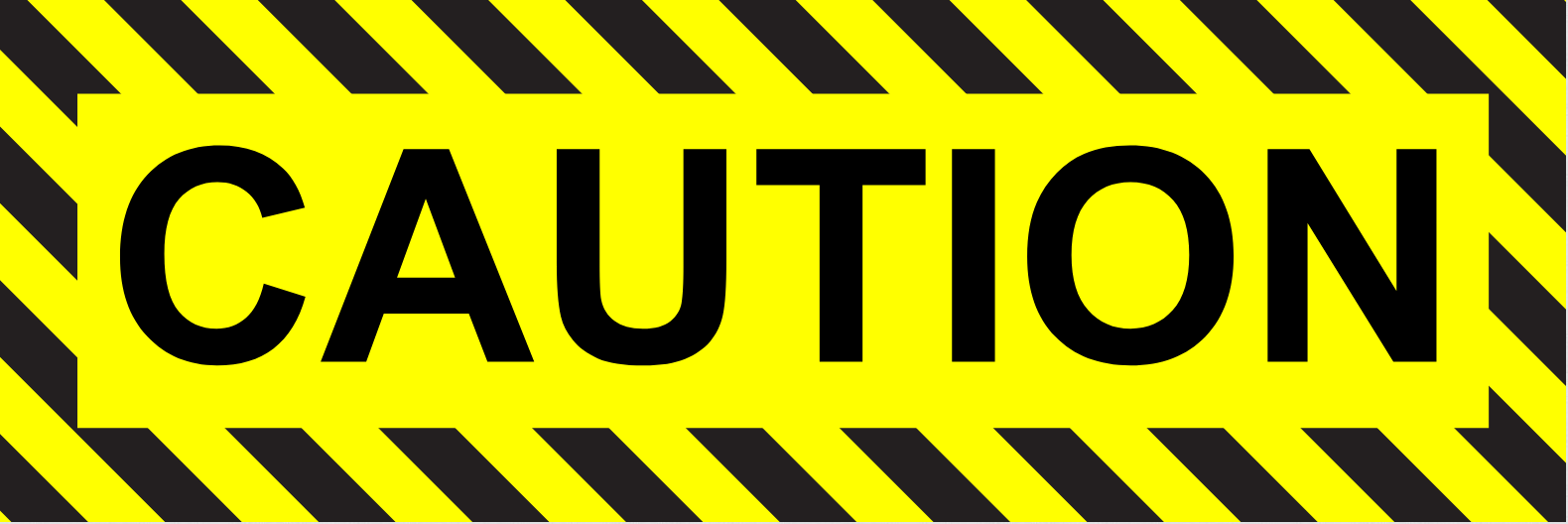 General Caution Warning Sign Sticker