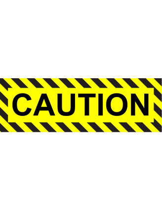 General Caution Warning Sign Sticker