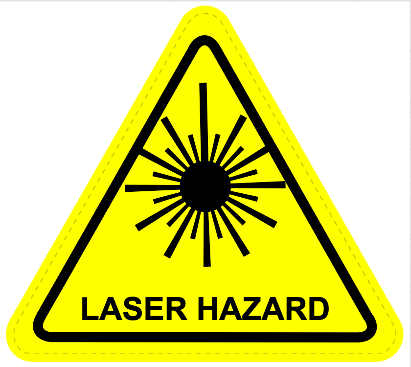 Laser Hazard Warning Sign Sticker