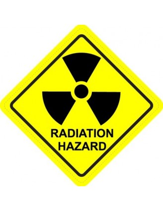 Radiation Hazard Diamond Warning Sign Sticker