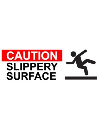 Slippery Surface Warning Sign Sticker