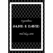 Black Quilted Wine Label