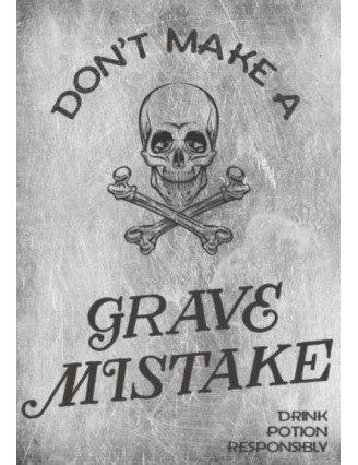 Don't Make A Grave Mistake Wine Label