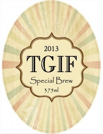 Special Brew Oval Wine Label