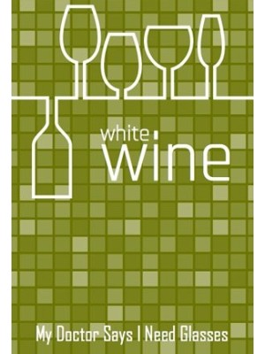 Chequered White Wine Label