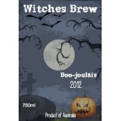 Halloween Witches Brew Wine Label